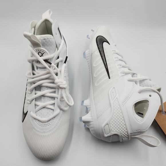 Mens Size 7 Nike Lacrosse Cleats Huarache 9 Elite LAX Low Top White FD0088-101 main image 3